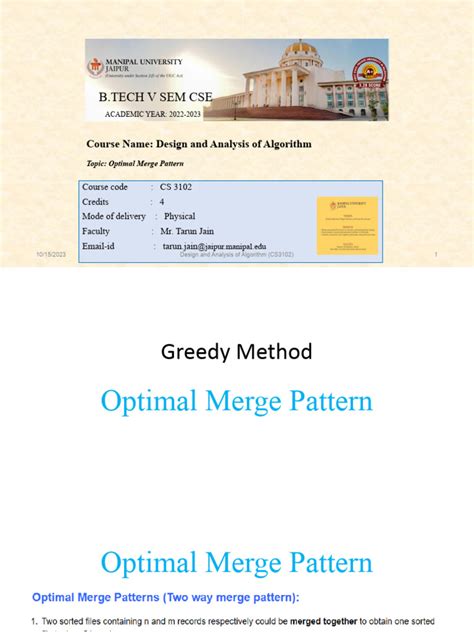Image result for Optimal Merge Pattern