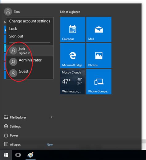 Switch User Win 10 に対する画像結果