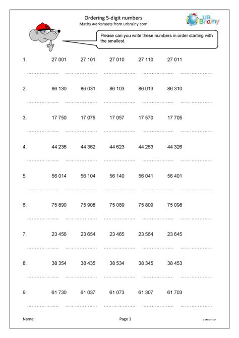 Image result for 5 Digit Math Sheets