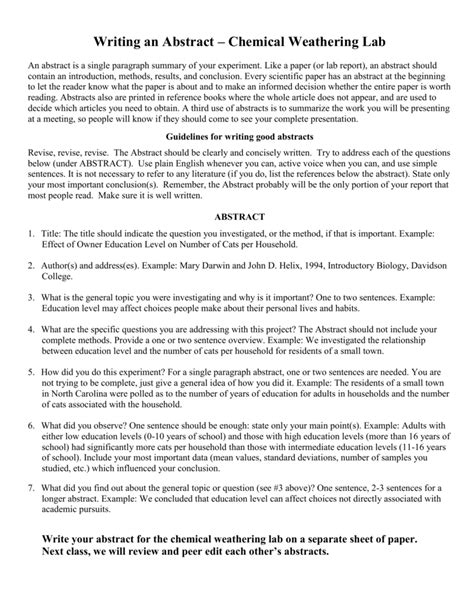 Image result for Sample Lab Report Abstract