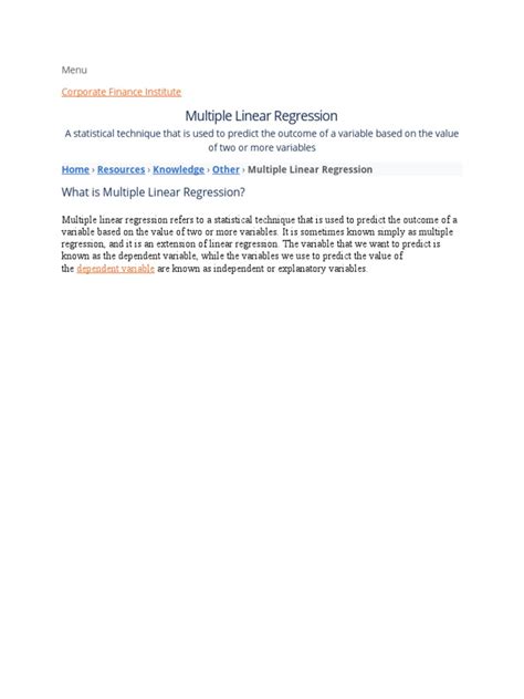 Practical Application of Multiple Linear Regression に対する画像結果