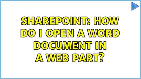 How to Open a SharePoint File in Word に対する画像結果