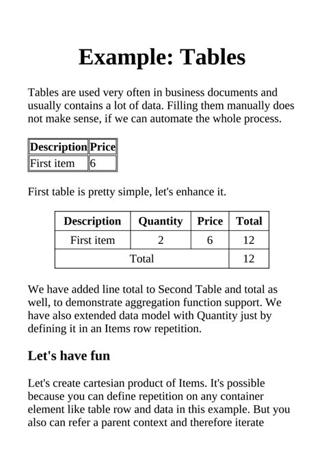 Image result for Example Table Simple 1