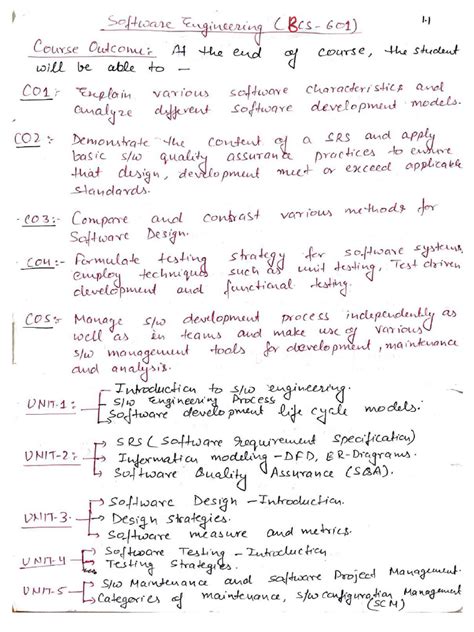 Image result for Software Engineering Notes for MSC