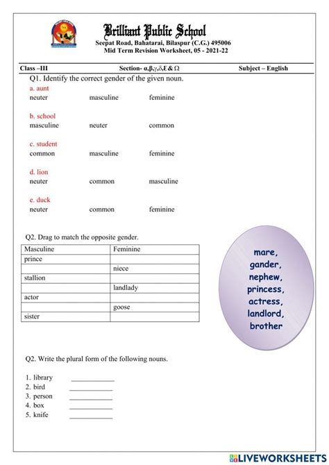 Image result for 3rd Grade Worksheets Correct Grammar