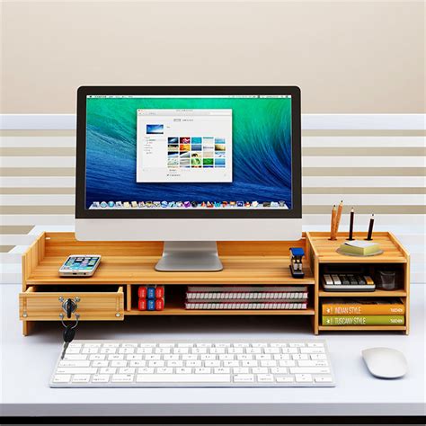 Image result for Computer Monitor Shelf for Desk