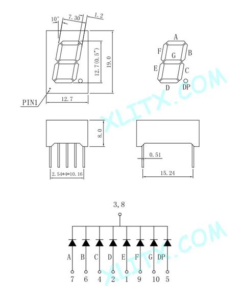 Image result for 7-Segment LED Display Data Sheet