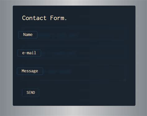 Image result for JavaScript/HTML Contact Form