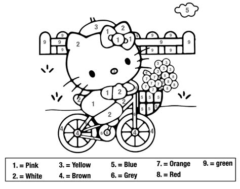 Image result for Hello Kitty Coloring Pages Multiplication