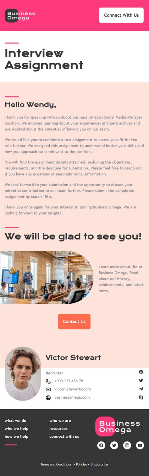 Toradh íomhá ar Interview Assignment Email Reply Sample