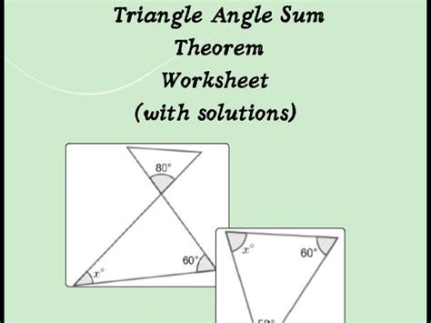 Toradh íomhá ar Solved Word Problems for Triangle Sum Theorem