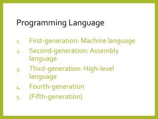 Image result for Language of the First Generation Programming Now