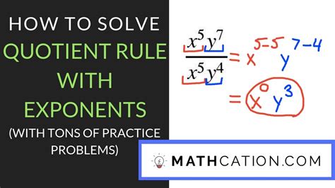 Image result for Quotient Rule Exponents Examples