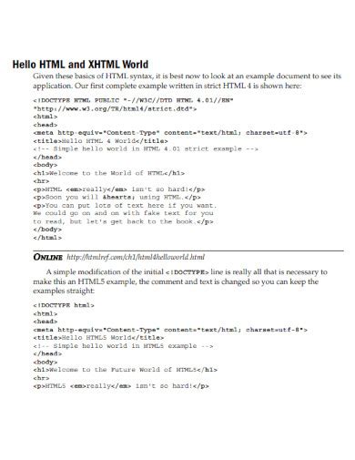 Image result for HTML Exaples