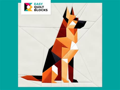Image result for German Shepherd Quilt Pattern