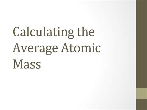 Image result for Calculating Average Atomic Mass