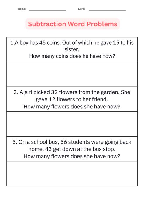 Image result for First Grade Subtraction Word Problems