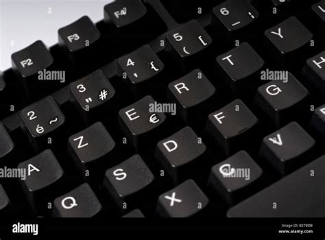 Stock photo of the AZERTY keyboard layout as used in France and some ...