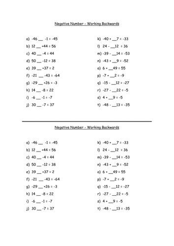 Afbeeldingsresultaten voor Negative Numbers Subtraction