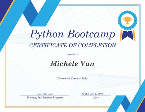 Toradh íomhá ar Udemy Certificates of Complete Python