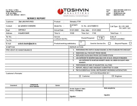 Service Report Format PDF に対する画像結果