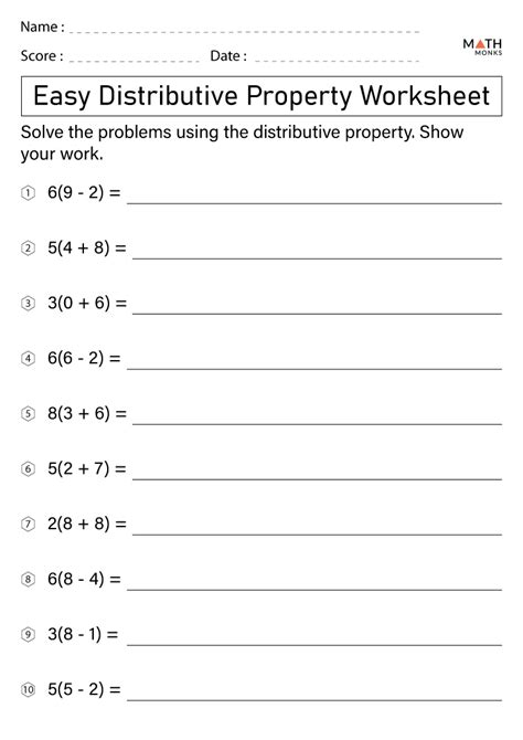 Image result for Distributive Property Workshet