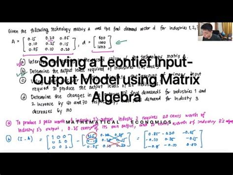 Toradh íomhá ar Leontief Input Output Matrix