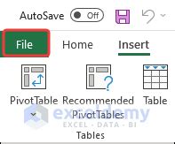 Image result for File Tab Excel Images