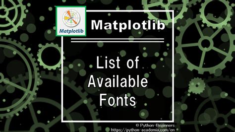 Afbeeldingsresultaten voor Matplotlib Font List