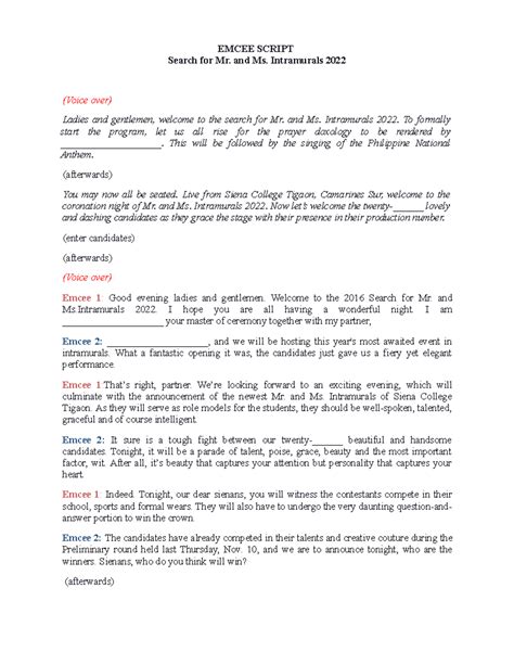 Image result for Emcee Script for School Program