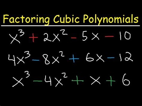 Toradh íomhá ar Factorize Cubic Functions