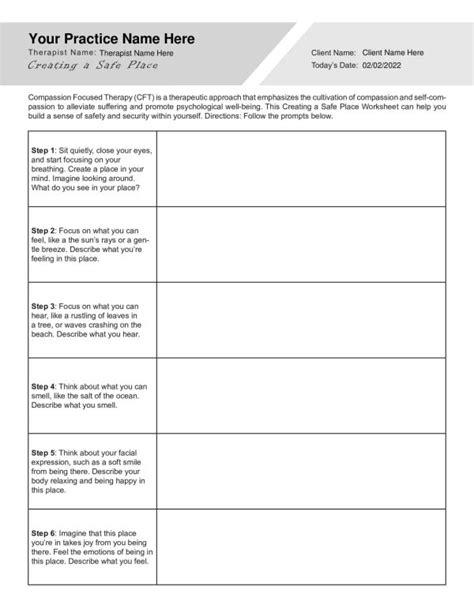 Image result for Safe Place Worksheet