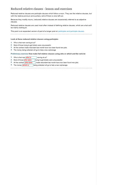 Reduced Relative Clause Examples に対する画像結果