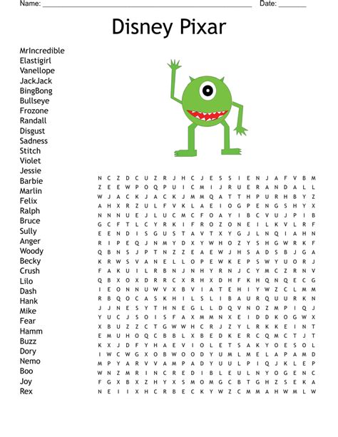 Image result for Disney Movie Word Search Printable