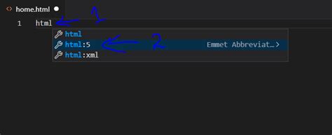 What Is the Shortcut to Create HTML Format in vs Code に対する画像結果