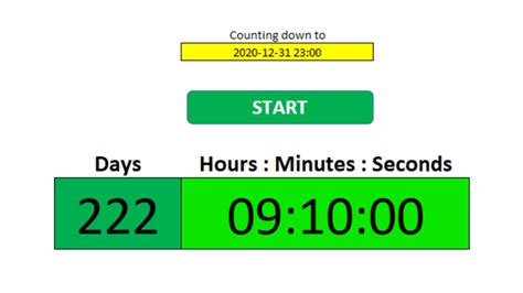 Image result for Excel Date Countdown