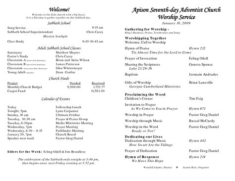 Toradh íomhá ar Prayer Breakfast Program Sample
