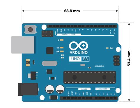 Image result for Arduino Uno Hole Dimensions