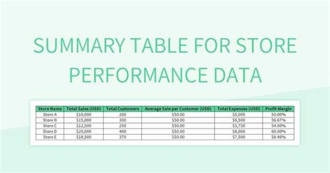 Data Summary Table に対する画像結果