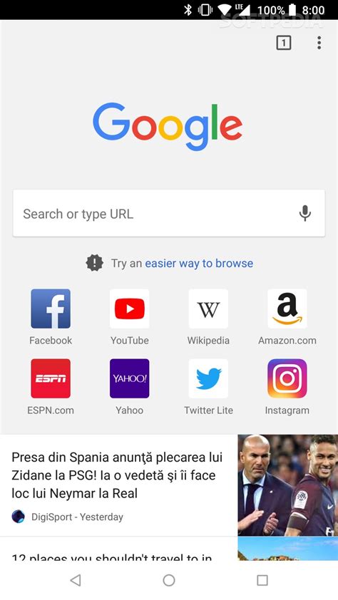 Image result for Android/Chrome AppView
