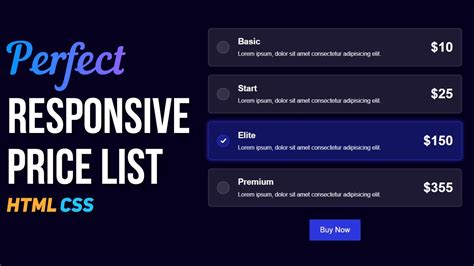 Image result for Price Section Responsive CSS/HTML CodePen
