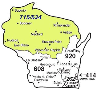 Image result for Area Code 715 Time Zone