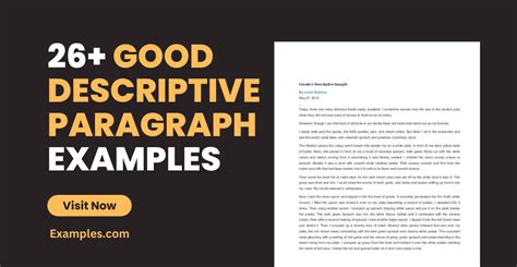 Examples of Good Descriptive Paragraphs に対する画像結果
