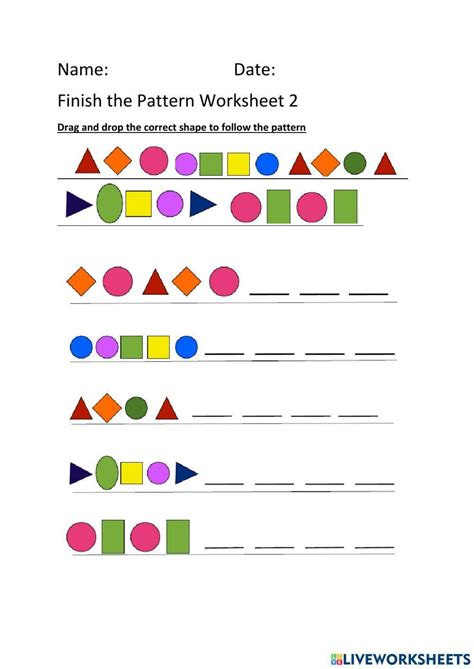 Pattern Worksheet Middle School に対する画像結果