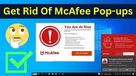 Image result for Fake McAfee Pop Up