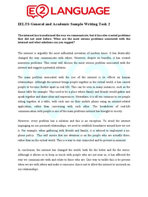 Image result for Writing Task 2 Sample