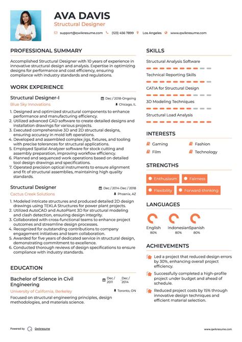 Image result for Structural Designer CV Form