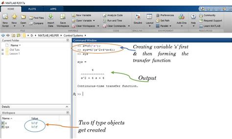 Image result for MATLAB Command for Defining Transfer Function