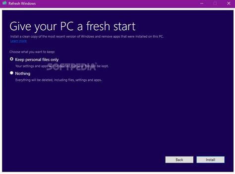 Toradh íomhá ar Refresh Windows 8.1