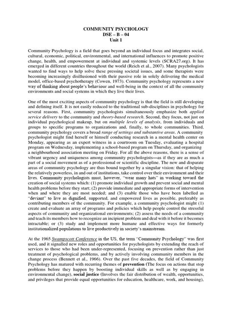 Image result for Community Psychology PDF